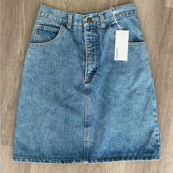 Reformation Vintage Guess Denim skirt size 0 - Picture 1 of 3